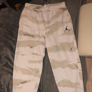 White camo Jordan joggers